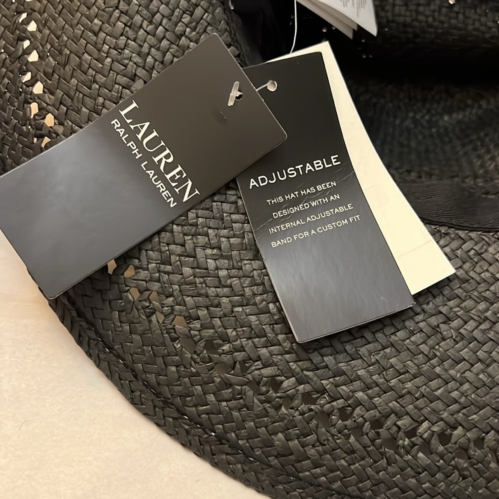 Lauren Ralph Lauren Open Work Straw Hat - Picture 8 of 9